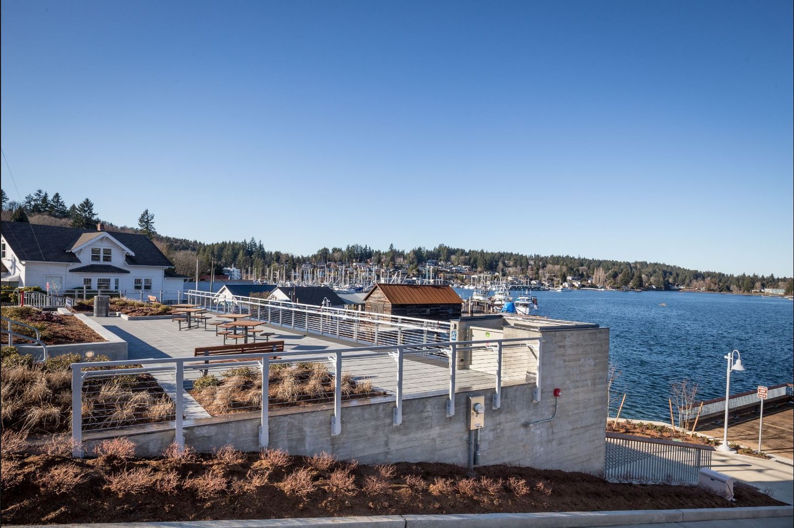 Gig Harbor Waterfront Marina and Mount Rainier
