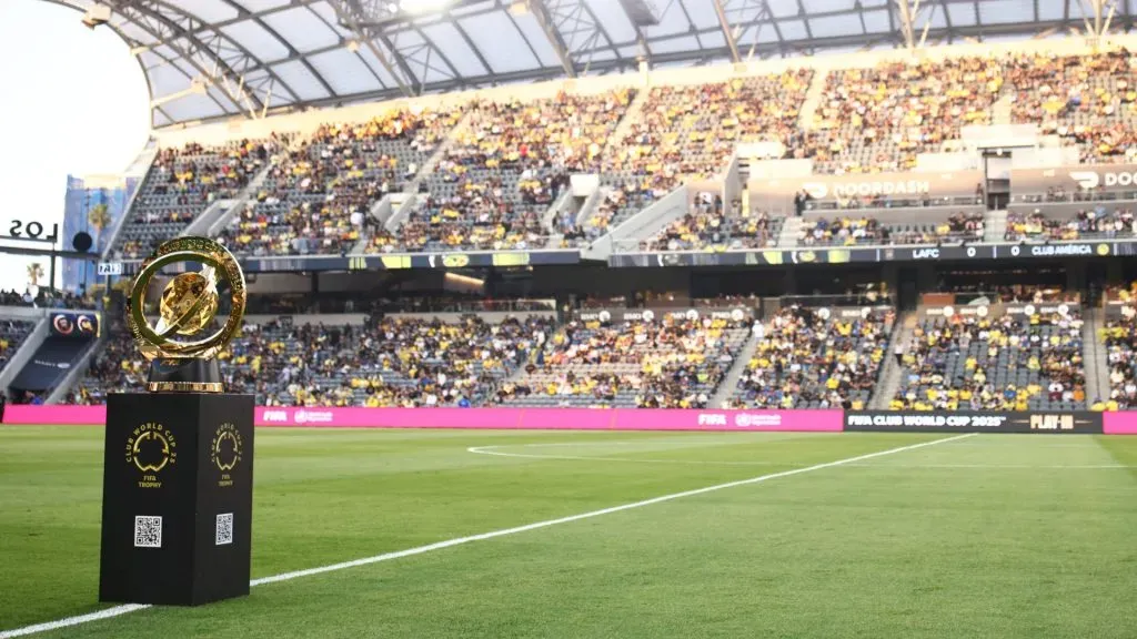Packed stadium during match
