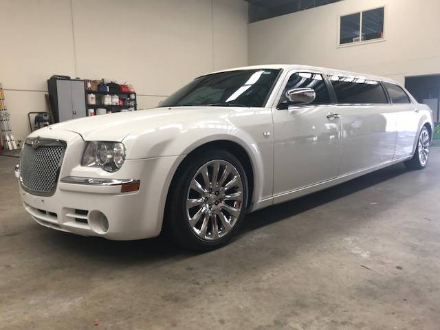 White Chrysler Stretch Limousine